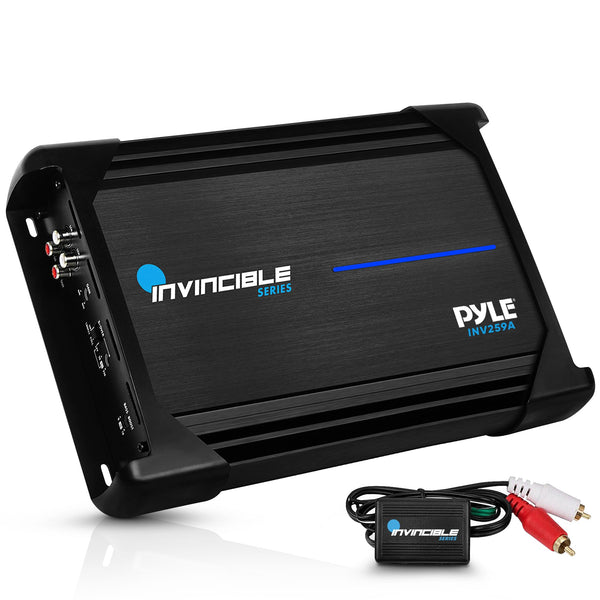 Pyle 12” Pyle Class AB Mosfet Amplifier - Invincible Series Bridgeable Amp, 2 Channel 2000 Watts Max, Mosfet PWM Power Supply, High-Current Dual Discrete Drive Stages, Advanced Protection Circuitry