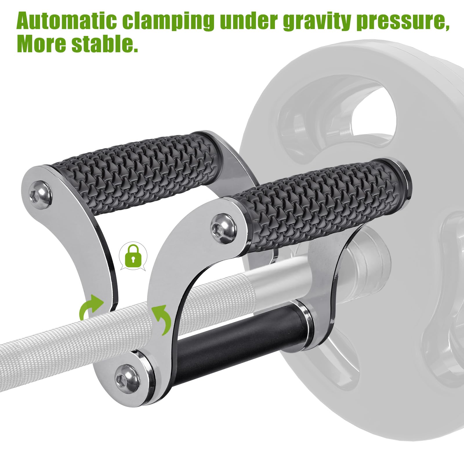 SELEWARE V Bar Landmine Handle Attachment, Solid Landmine Double D Handle, T Row Attachment with Non-Slip Rubber Grip, Fits Olympic Barbell Bars