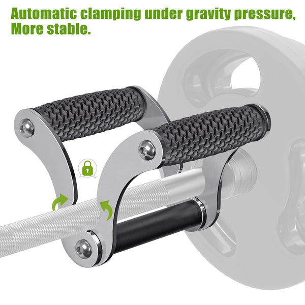 SELEWARE V Bar Landmine Handle Attachment, Solid Landmine Double D Handle, T Row Attachment with Non-Slip Rubber Grip, Fits Olympic Barbell Bars