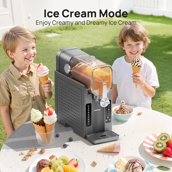 CHIVALZ Slush Machine, Frozen Drink Machine, No Ice Needed, 12H Pre-Scheduling, LED Display, Self-Cleaning, Makes Slushies, Milkshakes, Frappés & Cocktail, AD03, Black, 6 Preset Programs +1 Pack