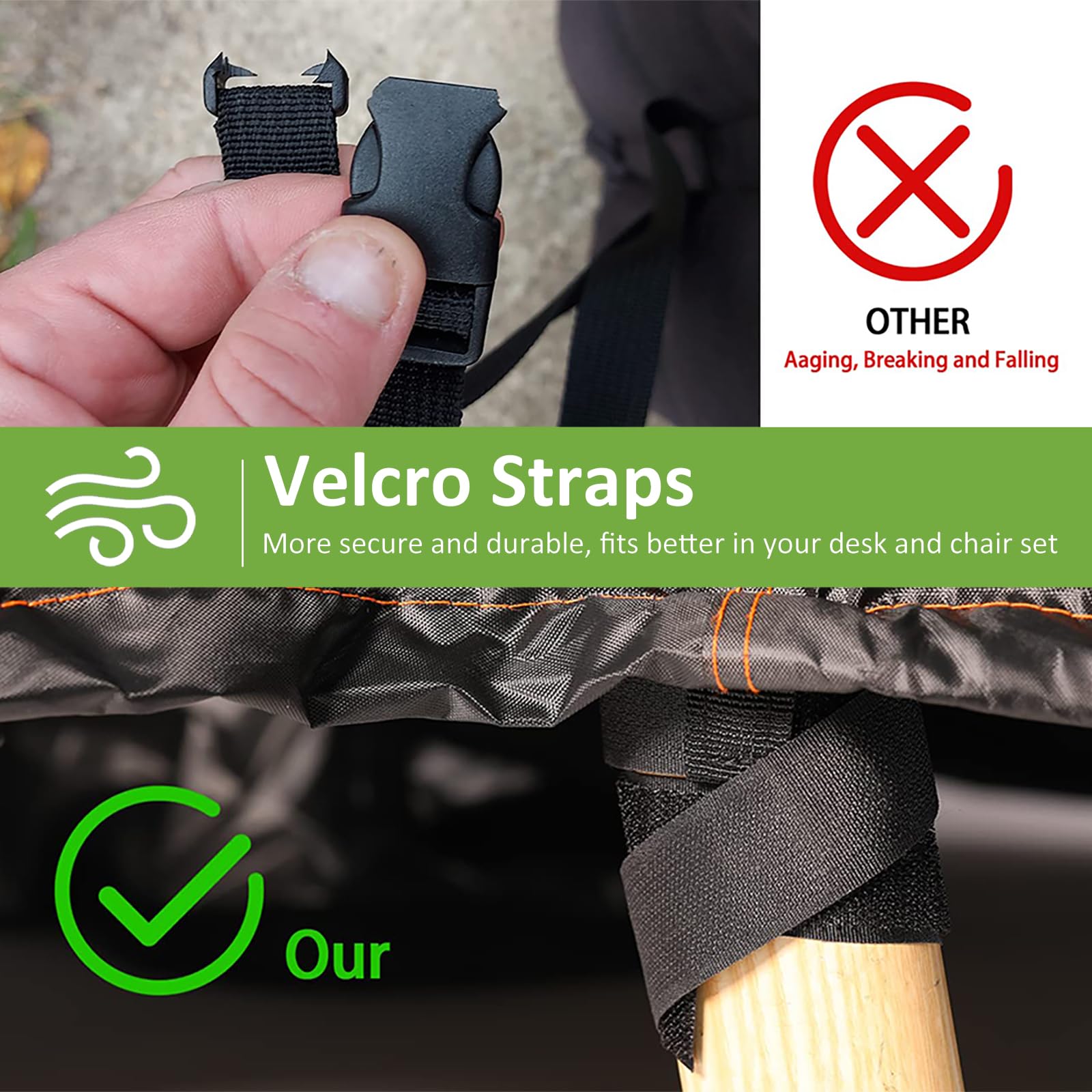 Enzeno Garden Furniture Covers waterproof, 420D Oxford Fabric l shaped outdoor sofa cover, Rattan Corner Sofa Cover with Waterproof Tape