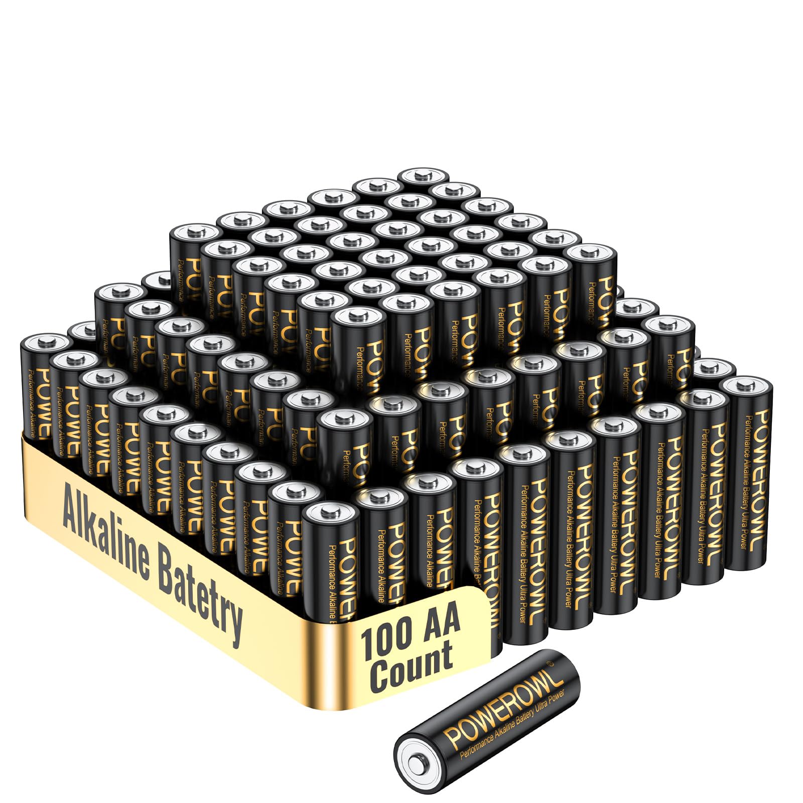 POWEROWL AAA Batteries 24 Pack - Alkaline 1.5v - High-Capacity Long Lasting Triple A Battery, 10-Year Shelf Life