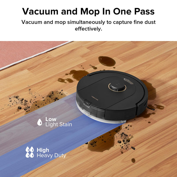 roborock Q5 Pro+ Robot Vacuum Cleaner with Mop, Self Emptying, 5500Pa, DuoRoller Brush, Up to 7 Weeks of Hands Free Cleaning, Precise Navigation, Robot Vacuum and Mop, Ideal for Hard Floors, Pet Hair