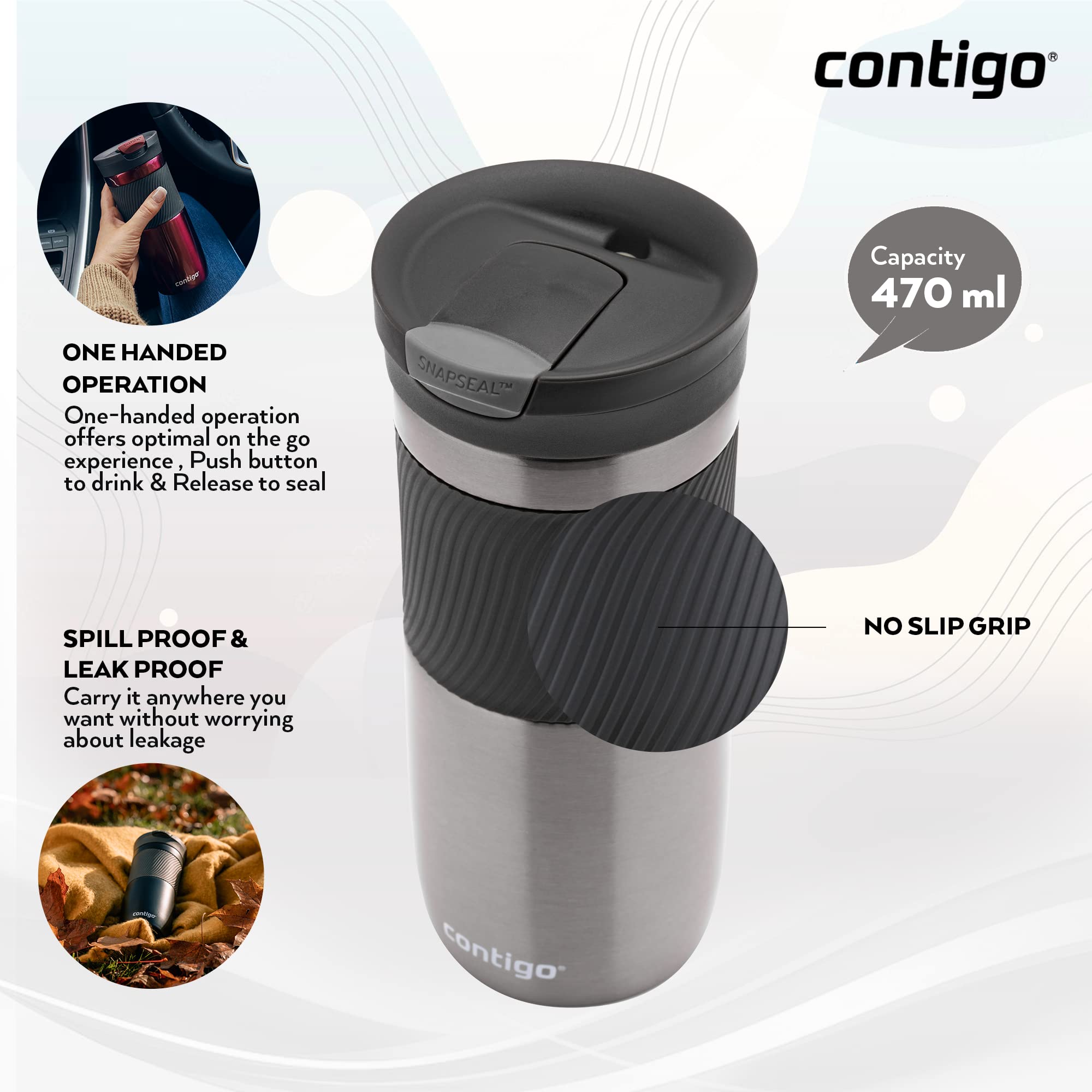 Contigo Byron SNAPSEAL™ Travel Mug, 470 ml