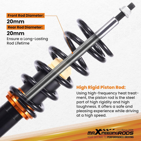 maXpeedingrods Coilovers Suspension Kit for VW T5 T6 Transporter T26/T28/T30 Multivan Caravelle