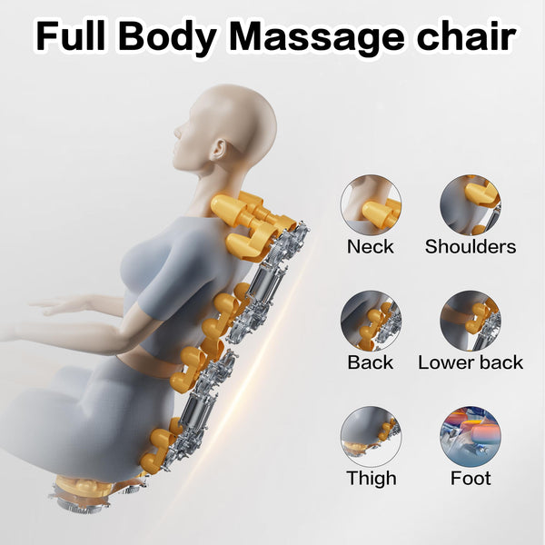ROTAI Full Body Massage Chair,Zero Gravity Massage Chair for Home,Back Massagers for Pain Relief,Rocking Chair with Heat