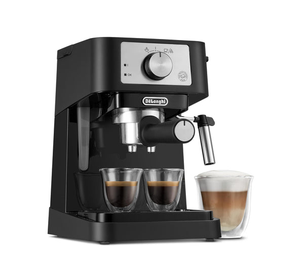 De'Longhi Manual Coffee Machine Stilosa EC260.CR, 15 Bar Pressure, Cappuccino System, Automatic Switch-Off, Compatible with ESE pods, 2 Level Tray, Capacity 1L Cream