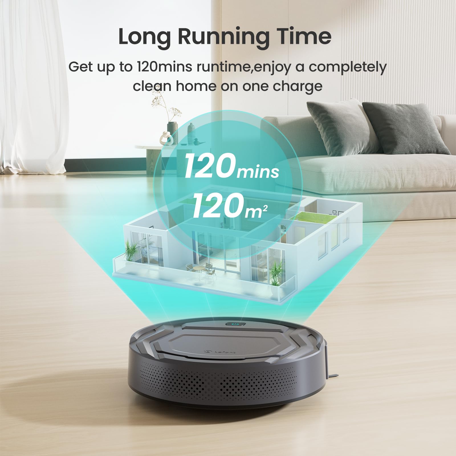 Lefant M210P Robot Vacuum Cleaner, Featured Carpet Cleaner Small Robot 7.8cm Thin 28cm DIA, Robotic Vacuum Alexa Voice Control Self-Charging Ideal for Pet Hair Hard Floor and Carpet