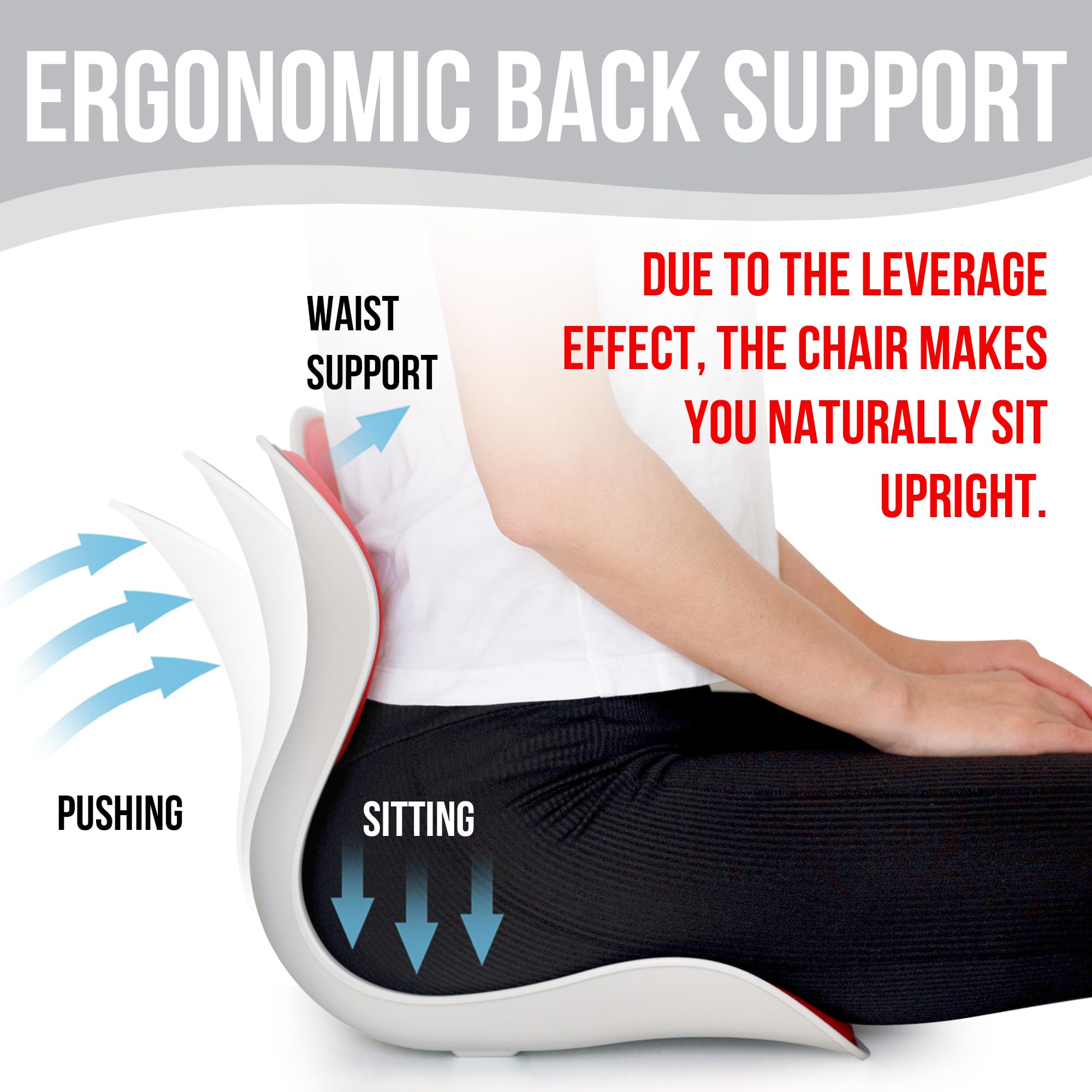 ERGONIX Lumbar Support Posture Corrector Chair for Kids  Size S Childrens Ergonomic Back Support Chair for Posture Correction  Portable Lumbar
