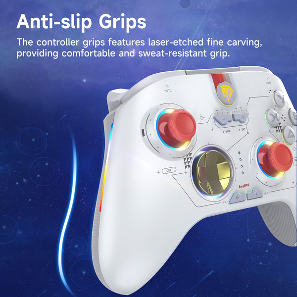 EasySMX X15 Wireless PC Controller with Hall Triggers, Hall Joysticks, Enhanced Bluetooth Game Controller,No Drift No Deadzone effect, Compatible with Windows PC, Android, Steam and Switch