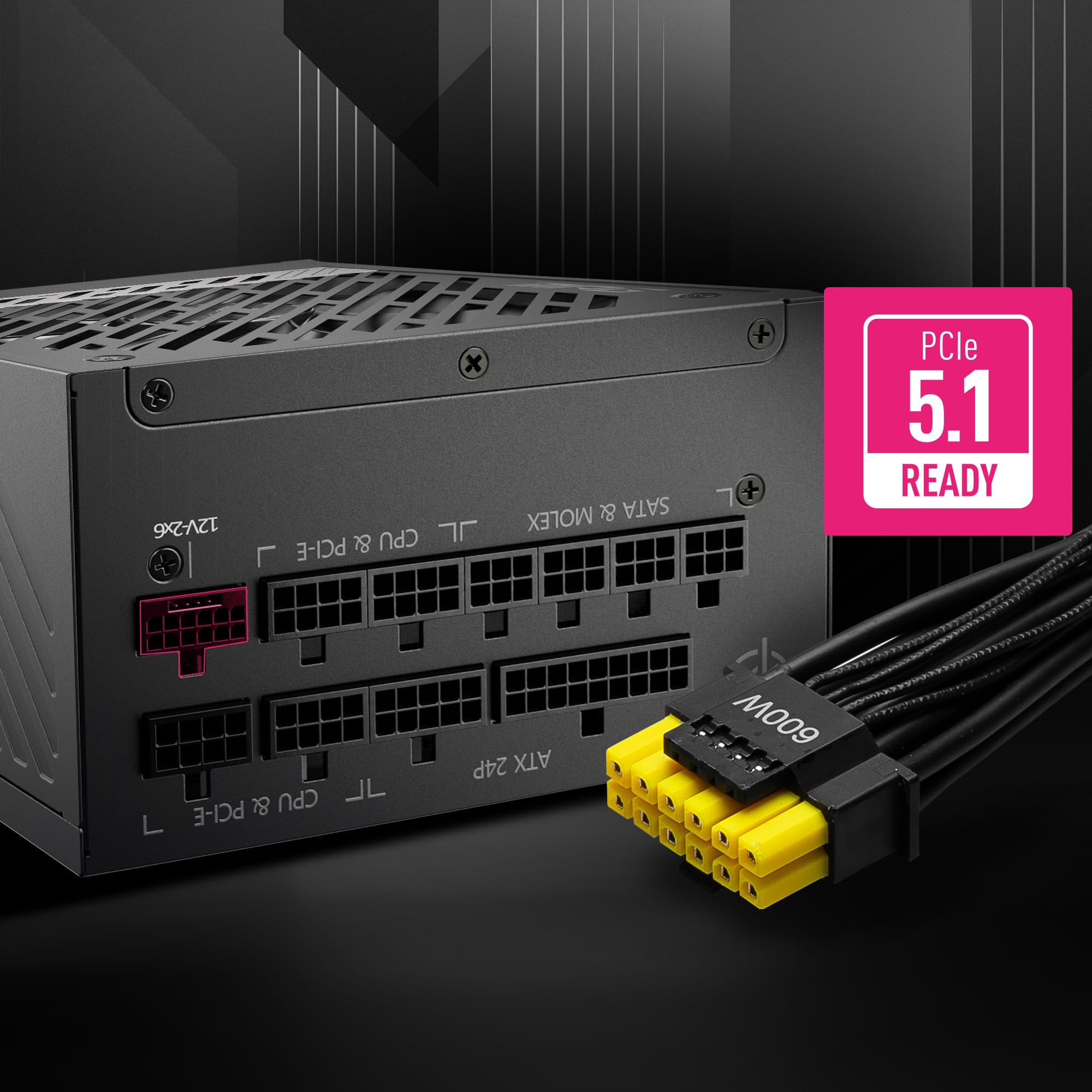 MSI MPG A1000G PCIE5 Power Supply Unit, UK Plug - 1000W, 80 Plus Gold Certified, Fully Modular ATX 3.0, PCIe 5.0 GPU Support, Japanese 105°C Capacitors, 0% RPM Mode, Flat Cables - 10 Year Warranty