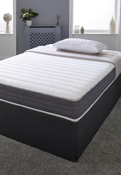 Extreme Comfort Sirocco Airflow Grey 18cms Deep Hybrid Spring & Memory Fibre Mattress, 4ft6 Double (4ft6 x 6ft3, 135cm x 190cm)