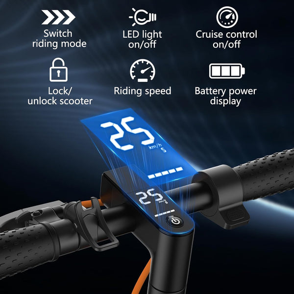 Electric Scooter, Electric Scooter Adult 350W with 25-35KM Range, Max Speed 25KM/H, 8.5" Solid Tire, Double Braking System for Adults and Teens