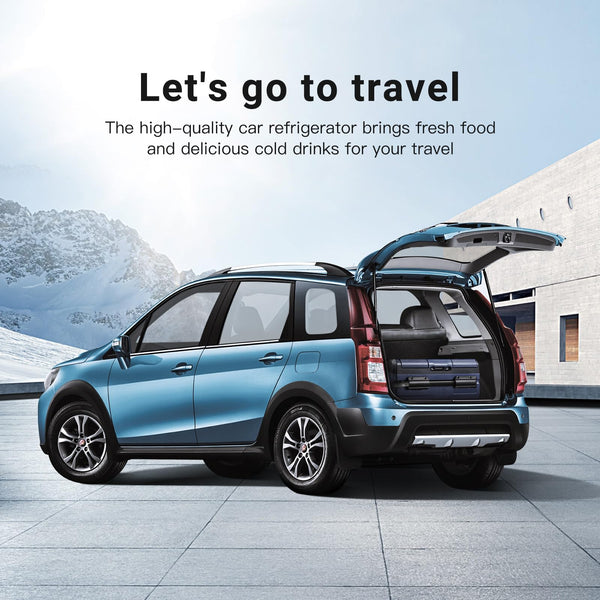 AAOBOSI Compressor Camping Fridge 95L, Car Fridge Dual Zone with 12/24V DC and 100-240V AC, -20°C to 20°C Portable Freezer for Car, Campervan, Lorry, Truck, Boat