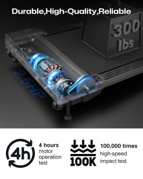 Treadmill with Incline 9%, Walking Pad 1-6 km/h, Under Desk Treadmill with Remote Control and LED Display, Six-Point Shock Absorption