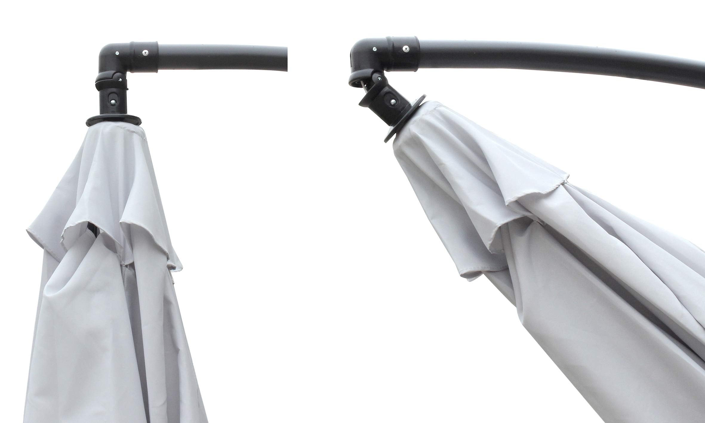 All Seasons Gazebos Ross James premium garden parasol umbrella with crank handle including base weight (Green)