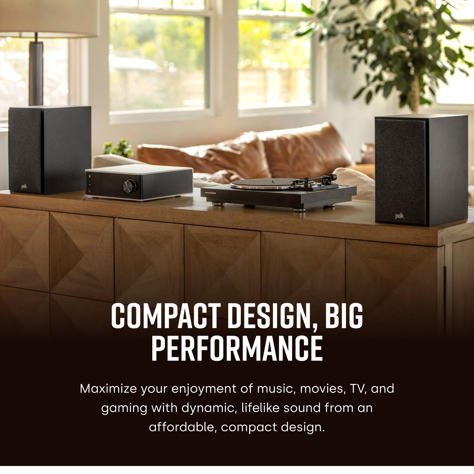 Polk Audio Polk Monitor MXT60 Compact Tower Speaker, HiFi and Home Cinema Speaker, Hi-Res Certified, Dolby Atmos and DTS:X Compatible (1 piece)