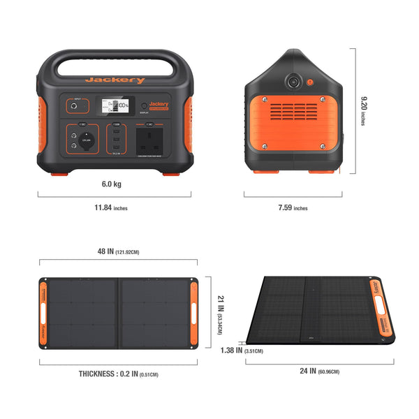 Jackery Portable Power Station Explorer 500, 518Wh Outdoor Backup Mobile Lithium Battery Pack with 230V/500W AC Outlet for holiday RV Camping, Outdoor Adventure, Emergency