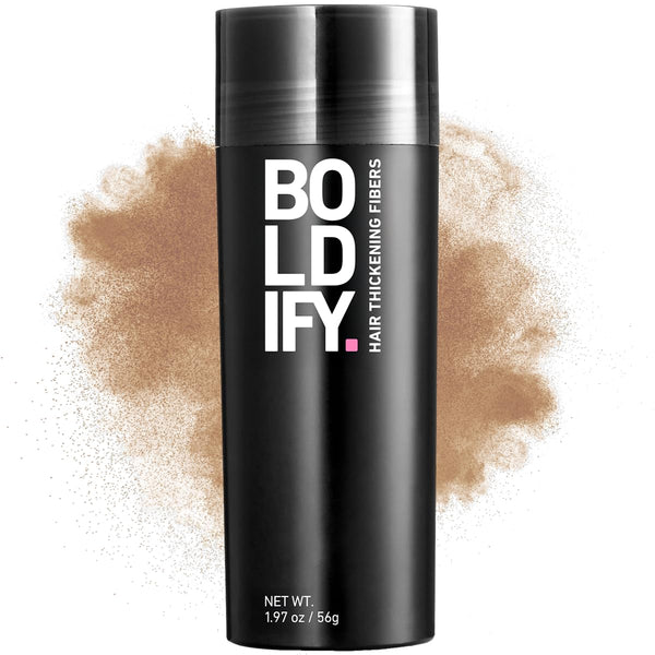 BOLDIFY Hair Fibres (56g) - Fill In Thinning and Fine Hair for an Instantly Fuller, Thicker Look - 14 Shades for Women and Men - Medium Brown