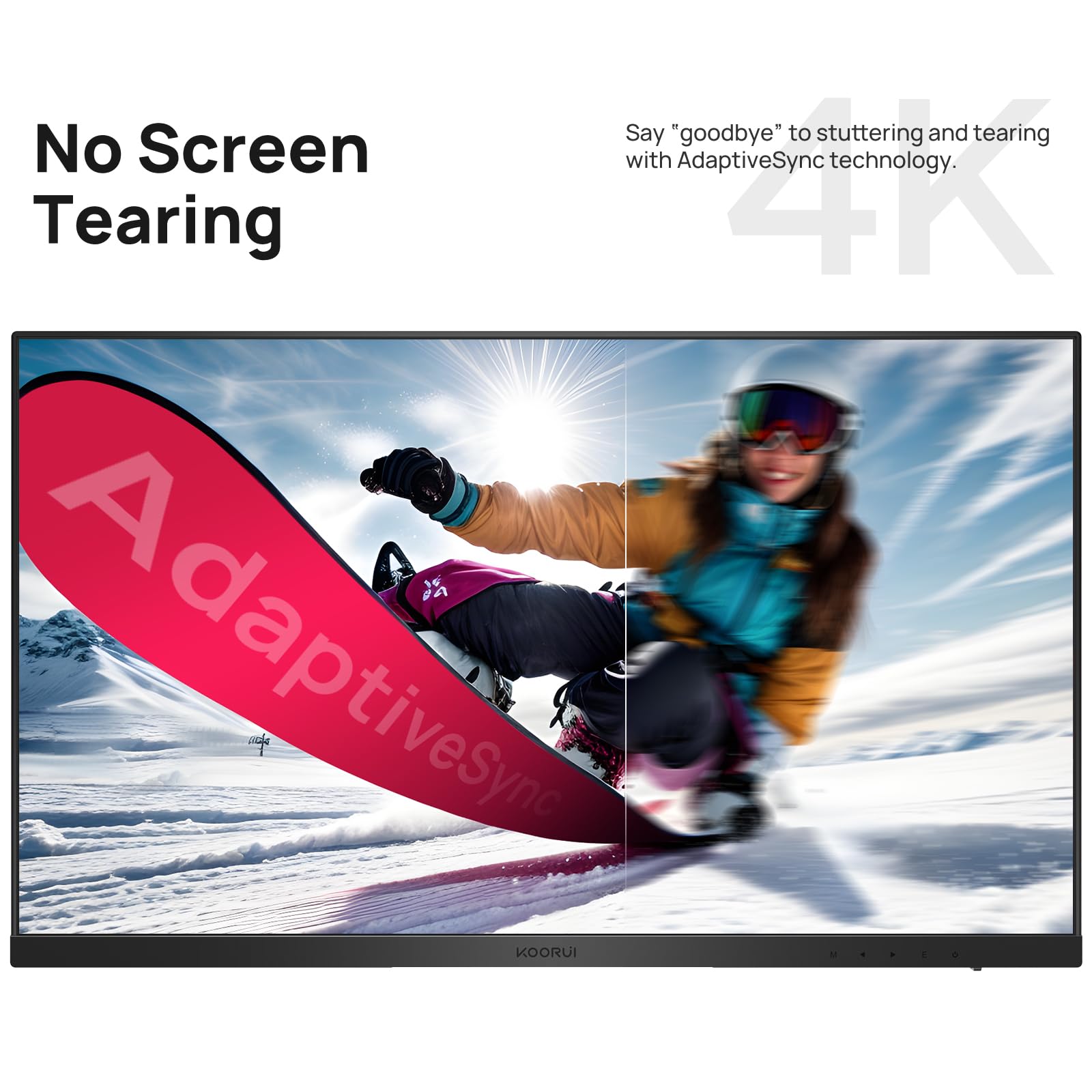 KOORUI E2711F 27 Inch FHD Monitor, Gaming 100Hz, IPS Computer Monitors, 1080P Pc Screen, Adaptive Sync, 5ms, VESA 100x100mm, Eye Care, HDMI, VGA