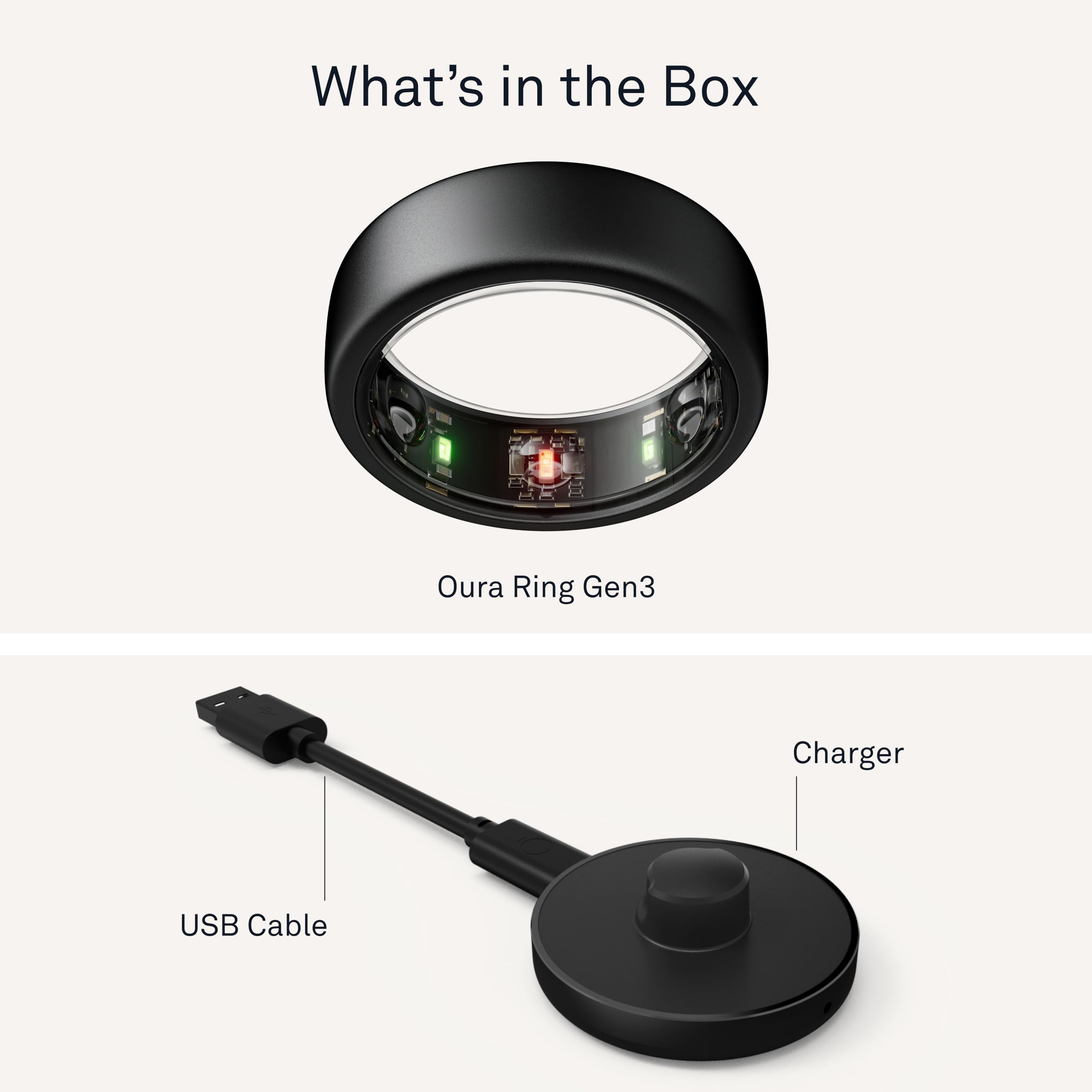 Oura Gen3 Horizon Smart Ring - Size 12, Brushed Titanium | Sleep, Heart Rate and Fitness Tracking Wearable - Up to 7 Day Battery Life - iOS/Android Compatible - Size First with Oura Sizing Kit
