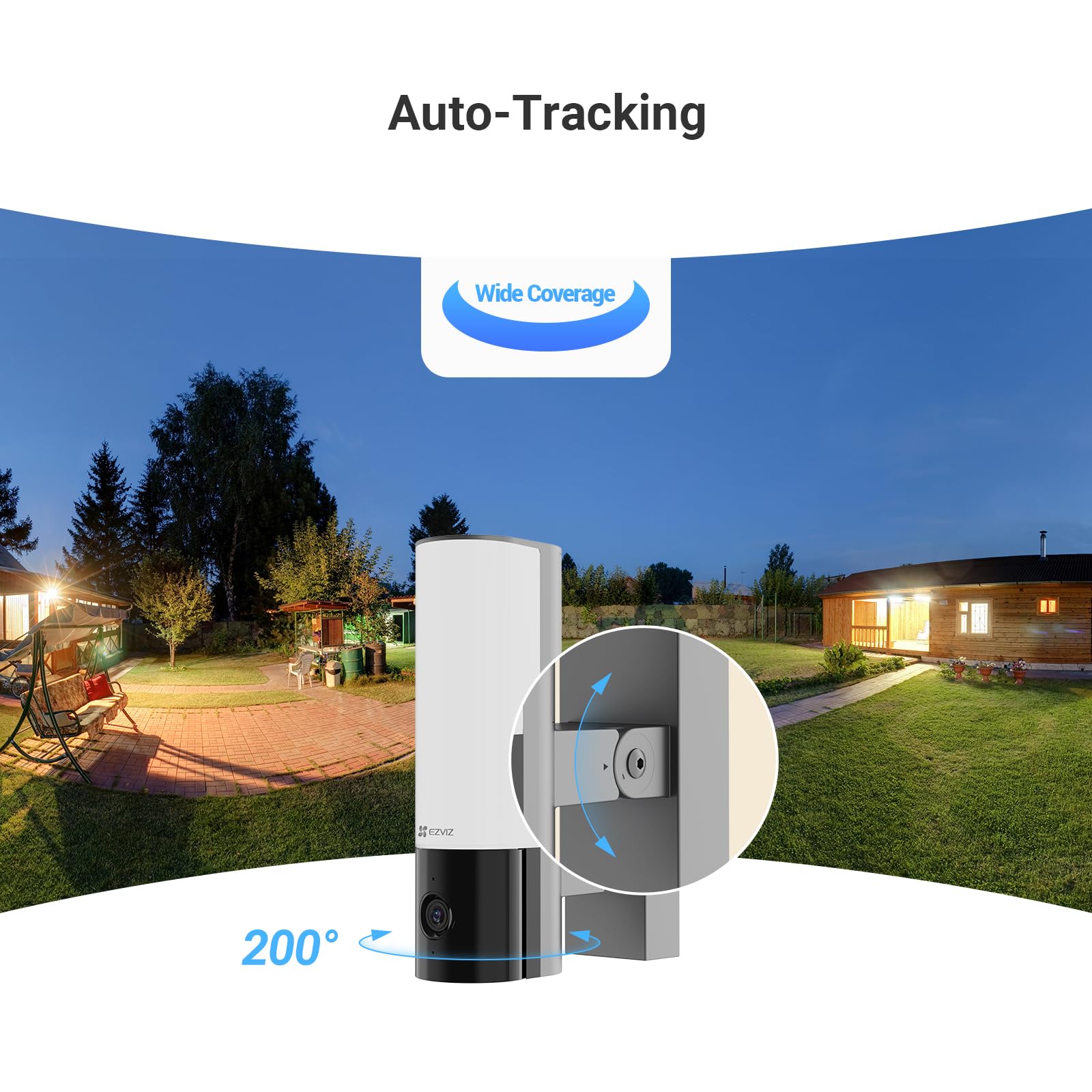 EZVIZ Wired Floodlight Security WiFi Camera Outdoor, Smart PIR Detection, FHD 1080P, 2000 Lumens, 25M Starlight Colour Night Vision, Weatherproof, Two-Way Talk, SD Card/Cloud Storage, Hardwired |LC1C