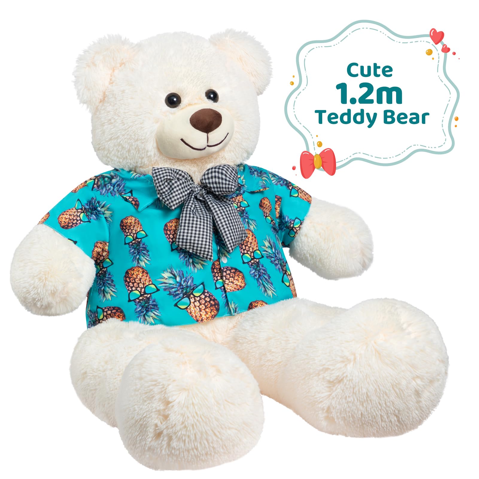 HollyHOME 150cm Giant Teddy Bear Stuffed Animal Large Soft Toys Plush Bear, Light Brown Age 3+