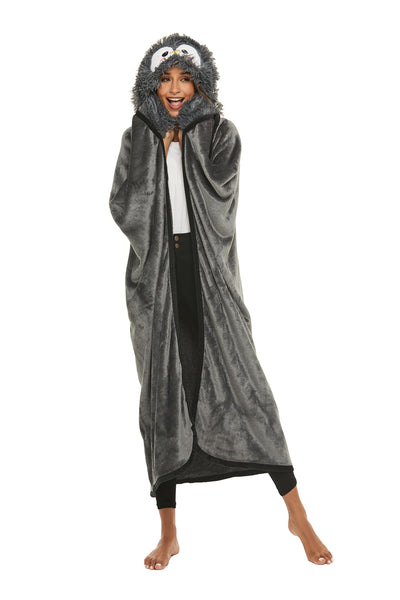 Shoppawhile Sloth Gifts for Women Wearable Hooded Blanket Soft Cute Warm Fluffy Sloth Hooded Blanket 59 * 51 inch