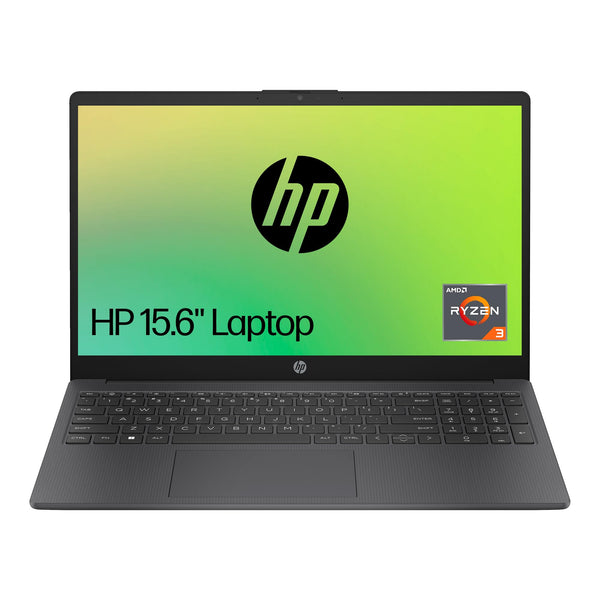 HP 15.6" Laptop | AMD Ryzen 3 7320U Processor | 8 GB RAM | 256 GB SSD | AMD Radeon Graphics | FHD Display | Up to 11hrs 15 mins battery | Win 11 | Dual Speakers | Jet Black | 15-fc0038sa