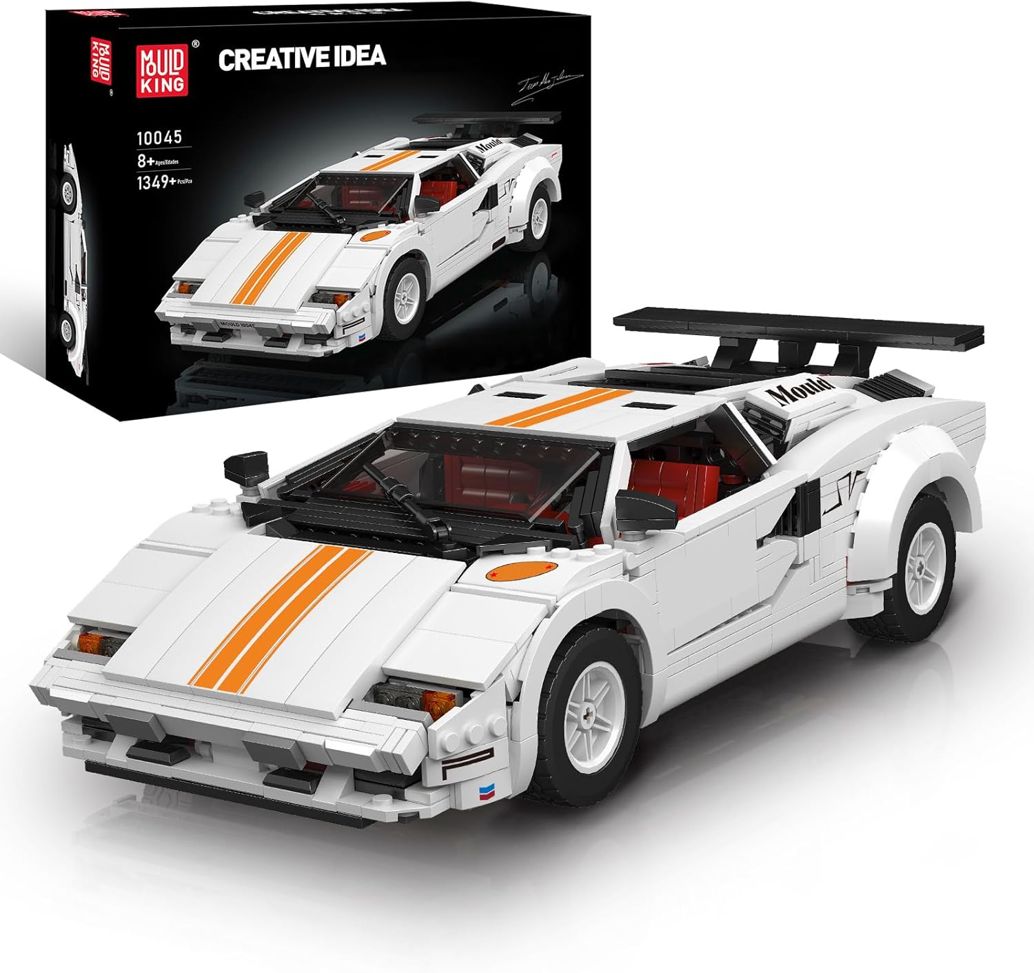 Mould King Super Sports Car Building Blocks Set, 1349 Pieces MOC Building Kit Toys Collectible Set for Adults, Sports Car Model