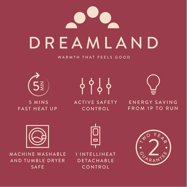 Dreamland Hygge Days Electric Blanket – Heated throw - Zebra, Luxury Faux Fur, 5-minute Fast heat up, 6 temperature settings, 1/3/9-hour auto timer, Electric throw, Machine Washable, 160x120cm