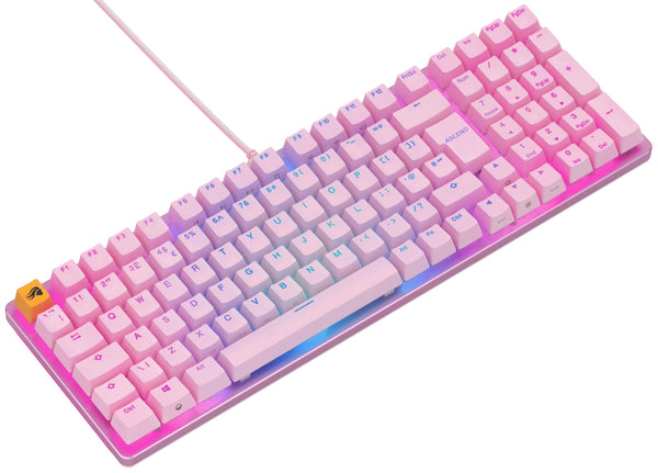 Glorious Gaming GMMK 2 Full Size (96%) - Mechanical Gaming Keyboard, Aluminium Frame, Customisable, Doubleshot Caps, Fox Switches, Per Key RGB, Full NKRO, English UK QWERTY Layout - Pink