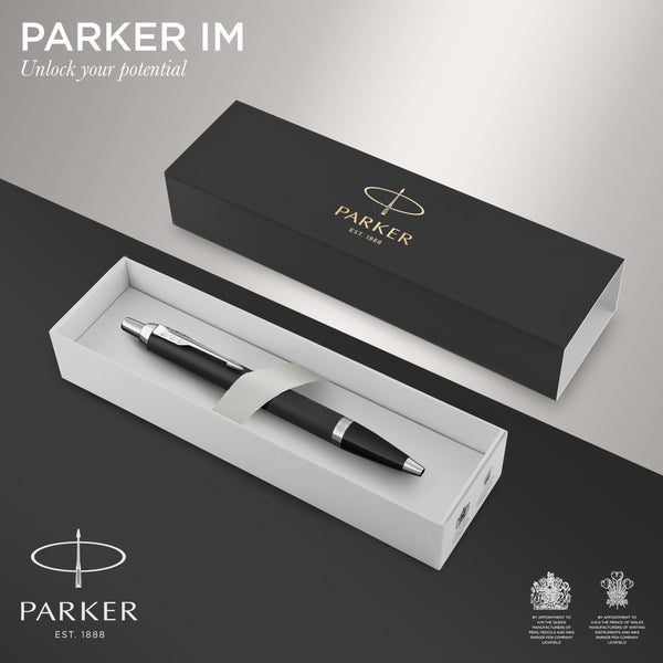 Parker IM Ballpoint Pen | Dark Espresso with Medium Point Blue Ink Refill | Gift Box