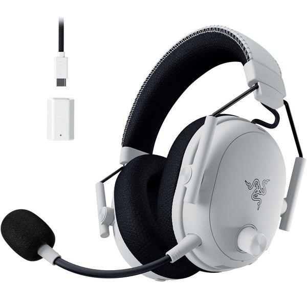 Razer BlackShark V2 Pro (2023) for PC - Premium Wireless E-Sports Headset (HyperClear Super Wideband Mic, TriForce Titanium 50 mm Driver, Bluetooth, Up to 70hrs Battery) White