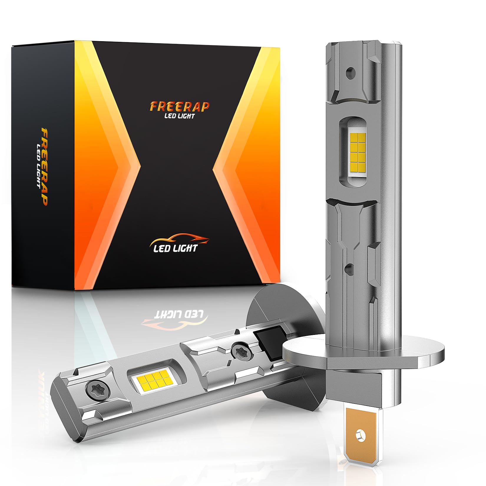 H1 Led Bulb 26000LM 6500K Brighter, 100W Headlight Bulb with Fan, 1:1 Size, IP68 Waterproof, Plug and Play Easy Installation, Pack of 2 (H1)