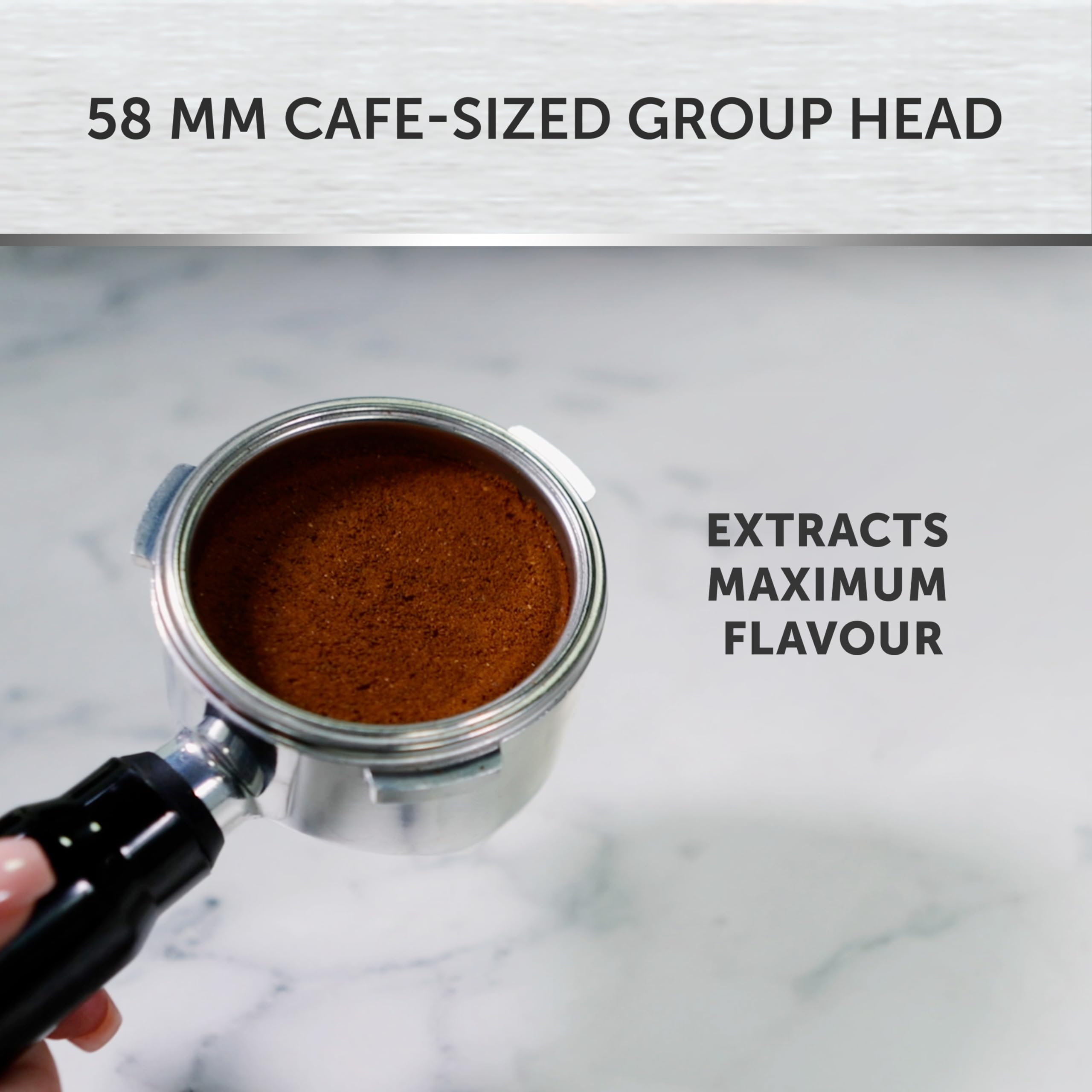 BREVILLE Barista Slimline Espresso Machine | Integrated Milk Frother | Compact Coffee Maker for Cappuccinos, Lattes & More | 15 Bar Pump | Silver [VCF185]