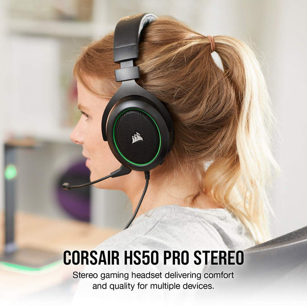CORSAIR HS55 SURROUND Lightweight Multiplatform Wired Gaming Headset – Dolby 7.1 Surround Sound – iCUE Compatible – PC, Mac, PS5, PS4, Xbox, Nintendo Switch, Mobile – Carbon