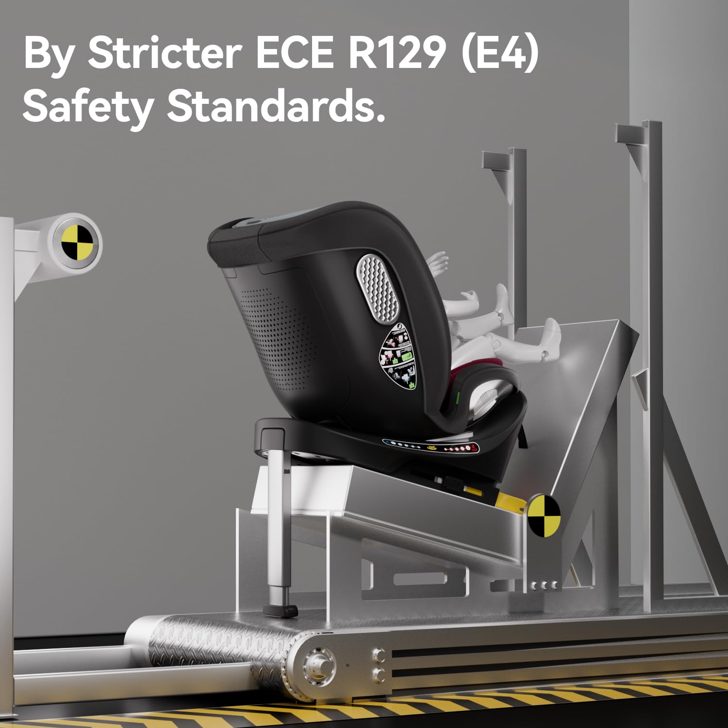 360 Car Seat with ISOFIX - for Newborn to 12 Years Children, i-Size (ECE R129/E4) Rotating Swivel Baby Car Seat,Group 0+1/2/3 (40-150cm),Rear Facing for Longer from Birth to 4 Years.Black.