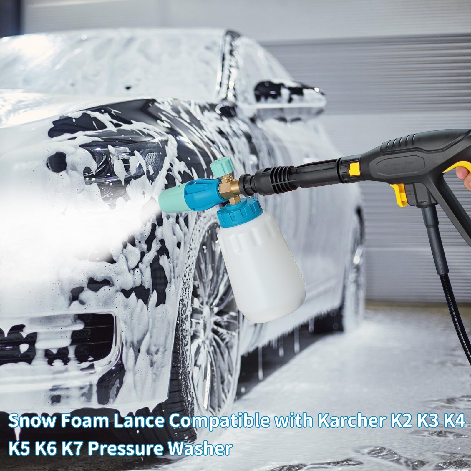 NAMOTEK Snow Foam Lance 1 Liter Adjustable Snow Foam Cannon for Karcher K2 K3 K4 K5 K6 K7 Pressure Washer