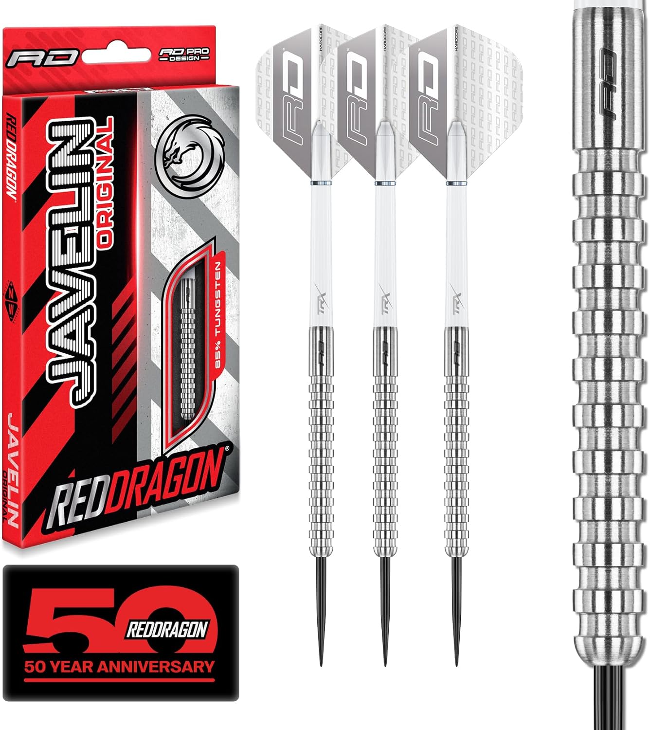 RED DRAGON Javelin: 24g - Tungsten Darts Set with Flights and Stems