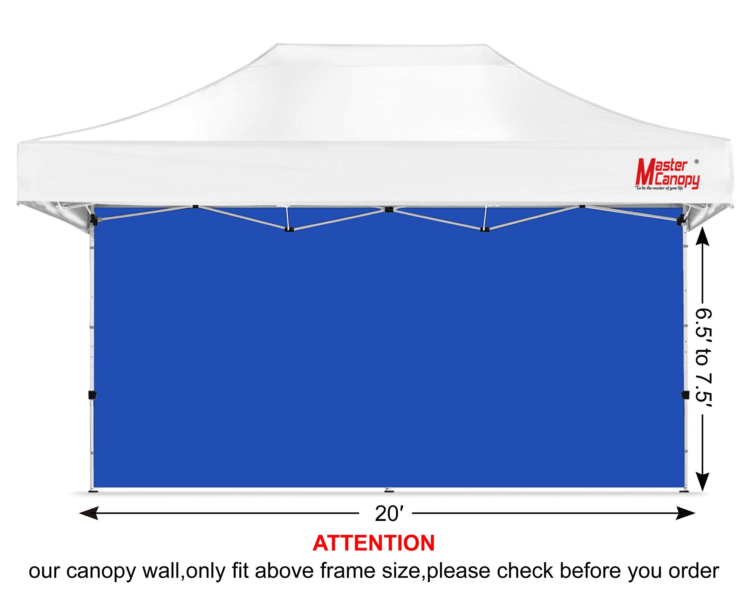 MASTERCANOPY Instant Gazebo Sidewall Panels Sunwall for 3x3M Pop Up Gazebo,1 Piece,Black