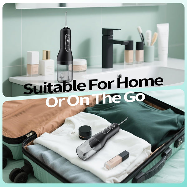 Water Flossers for Teeth Cordless, 2025 Upgrded Water Dental Flosser Remover with 5 Jet Tip and 4 Modes, Irrigator Dental with 260ML Watertank, lP7 Waterproof Electric Flossers for Tavel and Home Use