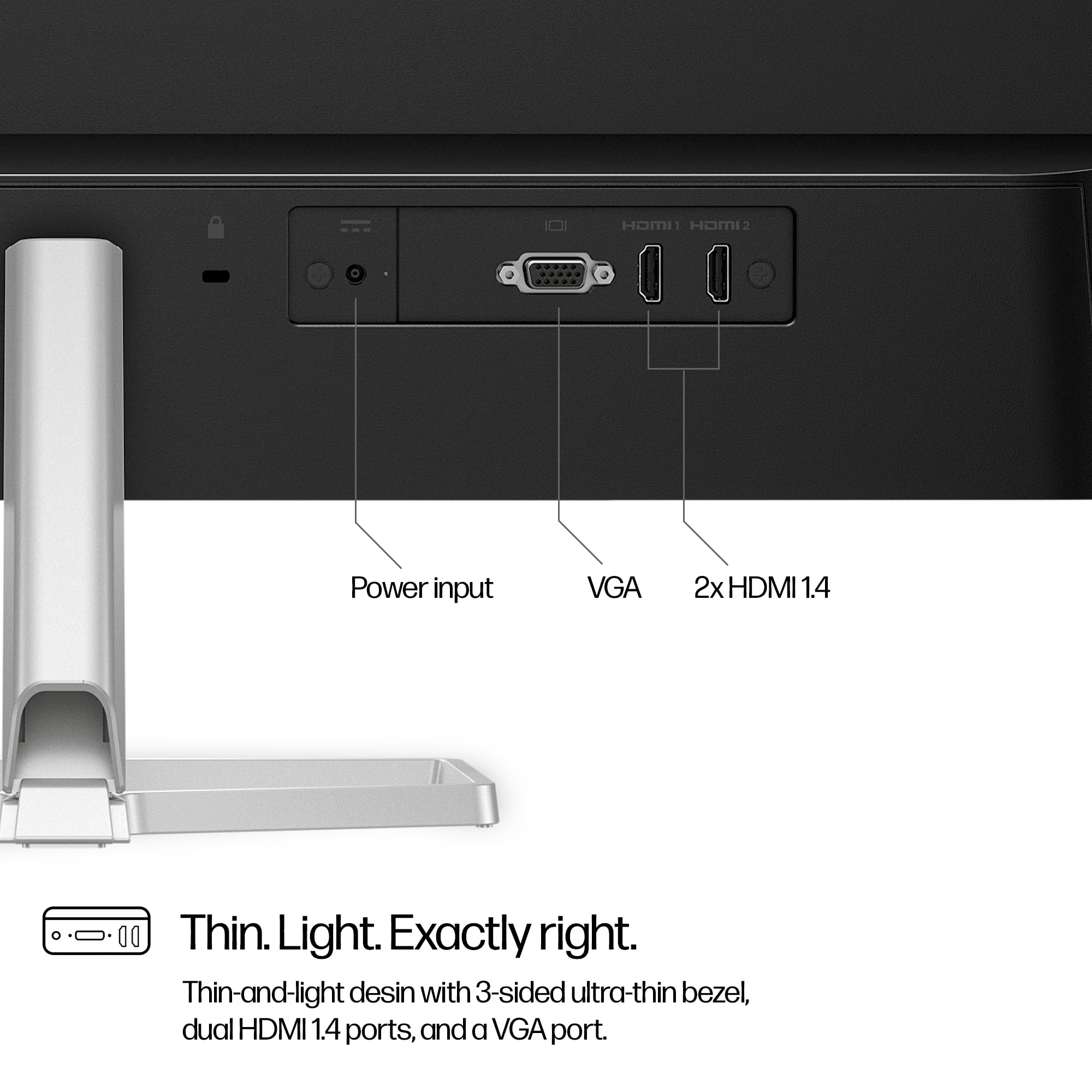 HP Series 5 27" FHD Height Adjust Monitor (527sh) - 100Hz Refresh Rate, 1500:1 AR, 99 percent sRGB Spectrum, 300 Nits Brightness - HDMI, VGA Ports - Ergonomically Adjustable - Responsibly Made