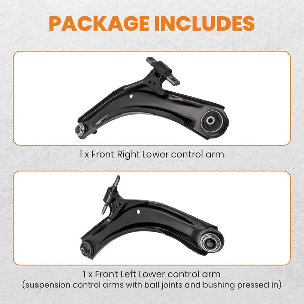 maXpeedingrods Front 2 Pair Lower Wishbone Arms B/joints & Links Kit for NISSAN Qashqai 2007-2013