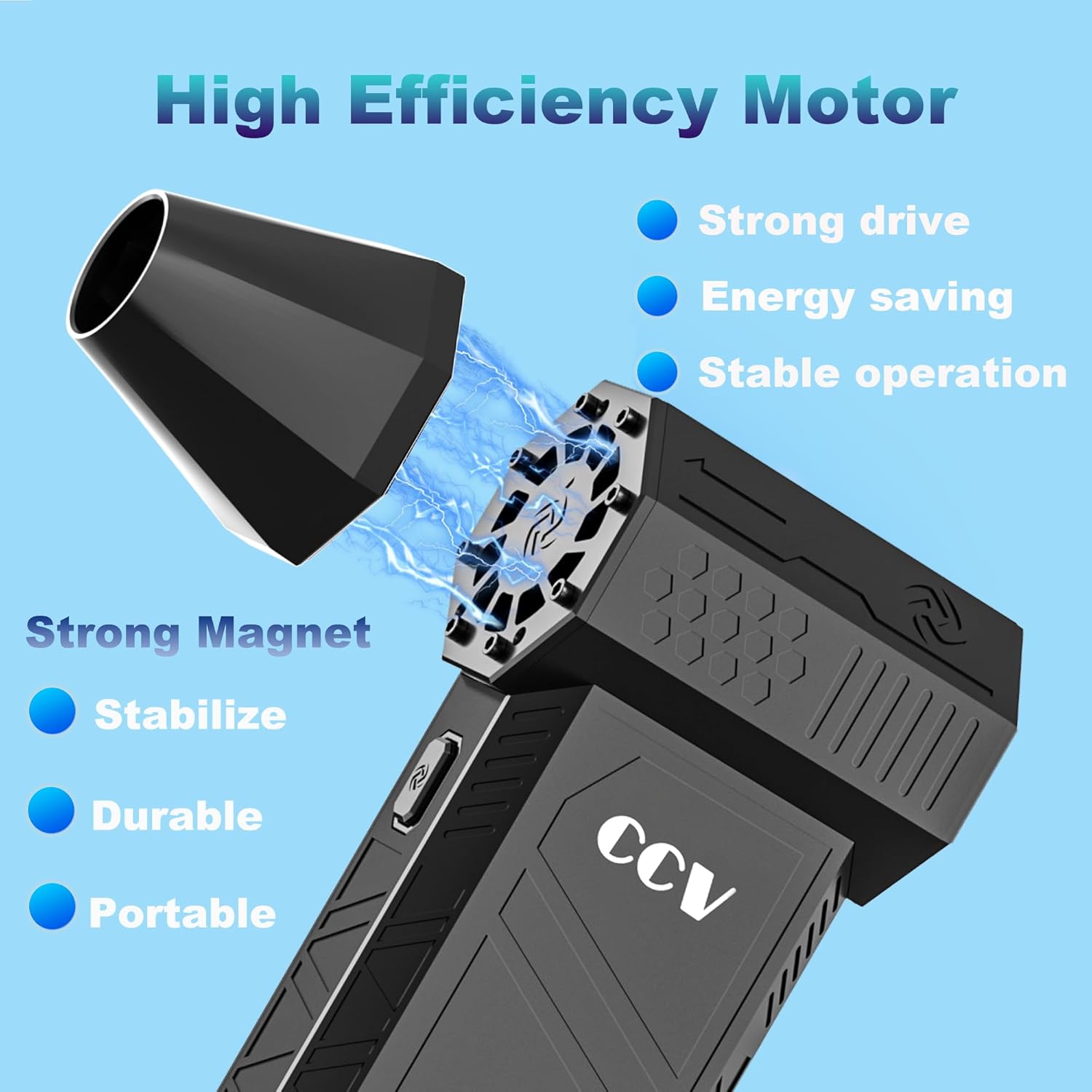 Compressed Air Duster - 150000RPM Electric Air Duster for Cleaning Keyboard&PC 3 Gears Adjustable Rechargeable Cordless Jet Dry Blower Air Blower for Car and Home (F33-Black-UK)