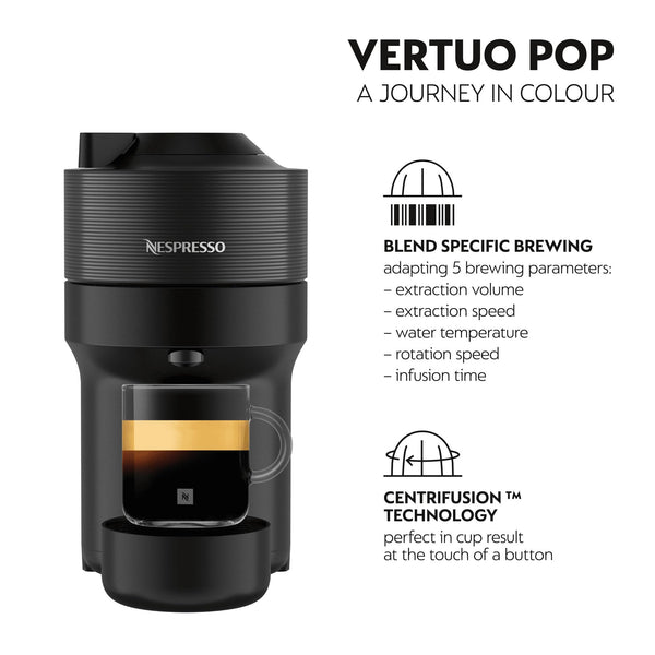 Nespresso Vertuo Pop Coffee Machine by De'Longhi, Over 30 Varieties of Pods, Compact Footprint, Americano, Starter Capsule Set Included, ENV90.P, Pink