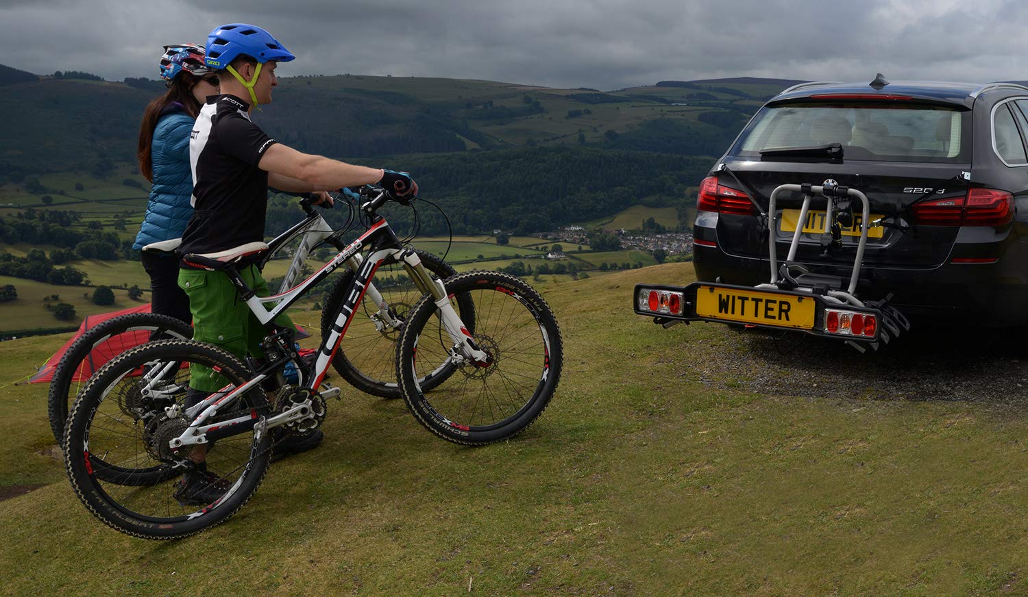 Witter ZX303 Clamp-on Towbar Mounted Bike Rack for 3 Bikes | Maximum Load 51 kg | Lightboard for 13-pin socket