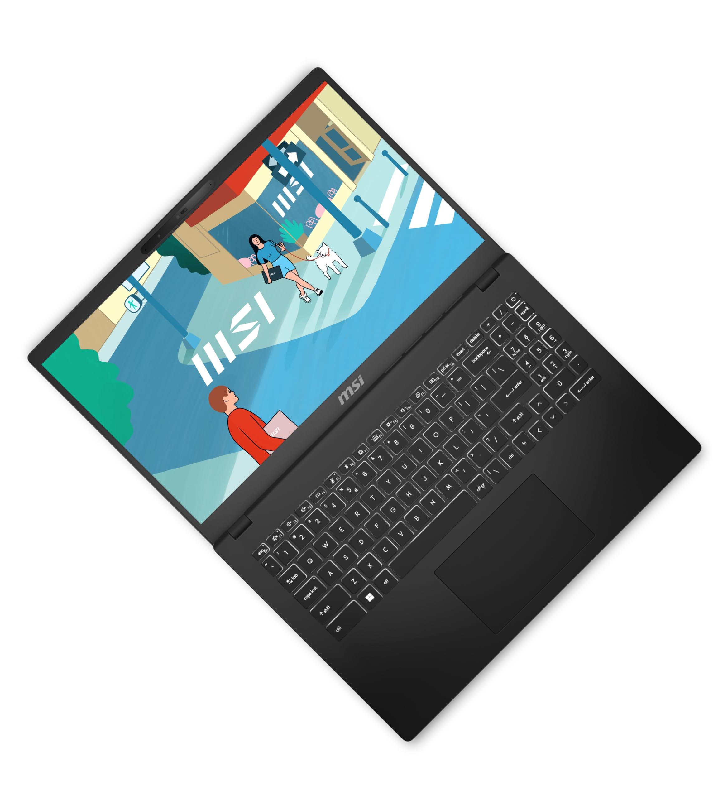 MSI Modern 15H (C13M-275UK) Laptop-(15.6" FHD, 60Hz 45% NTSC IPS-Level, Intel® i5-13420H,Raptor Lake, Iris Xe Graphics, 16GB (3200MHz), 512 SSD,Windows 11home plus)- Classic Black