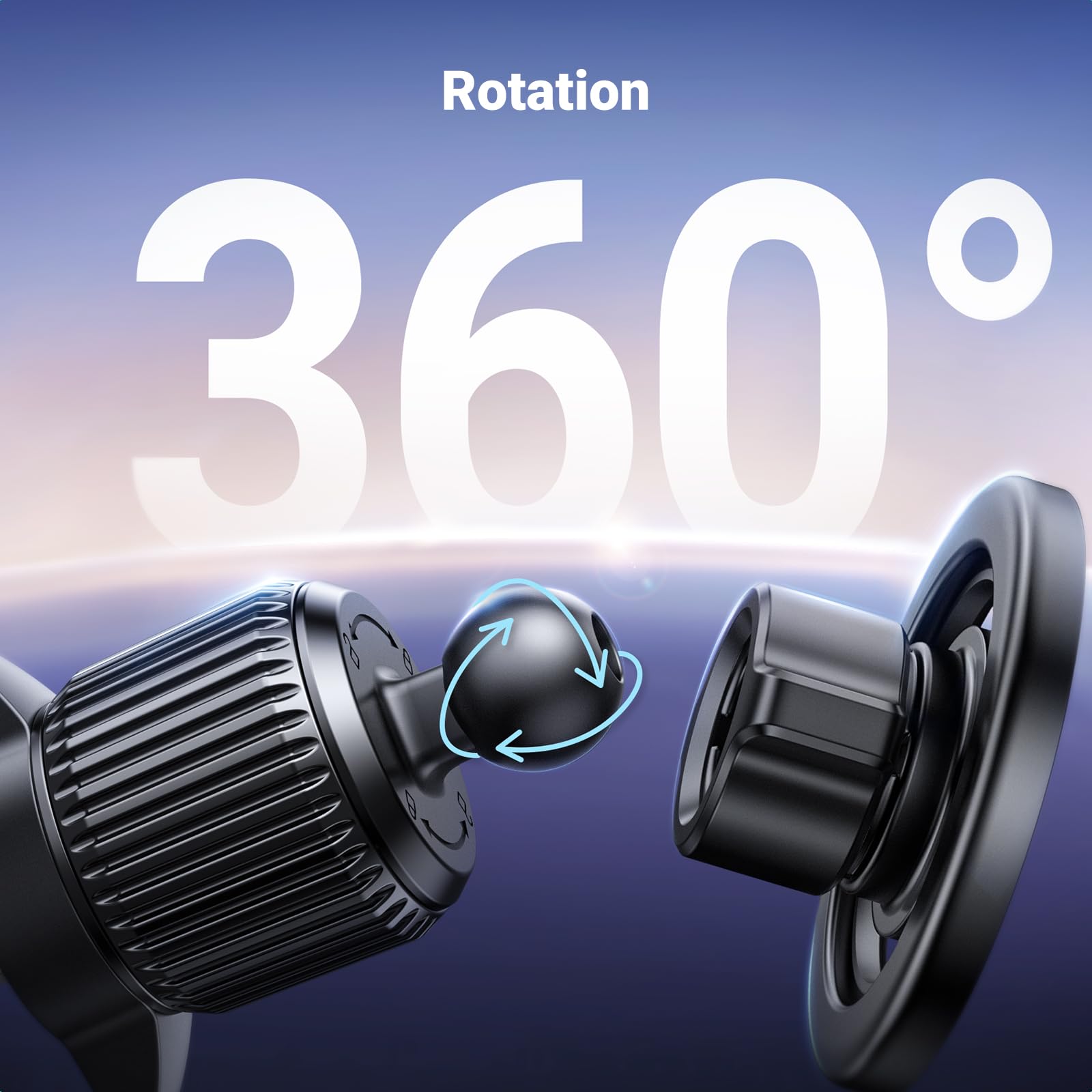 UGREEN Magsafe Car Mount for Air Vent, Magnetic Phone Holder for Cars Cradle Compatible with iPhone 16/15/14/13/12 Series & MagSafe Case with Metal Plates(Black)