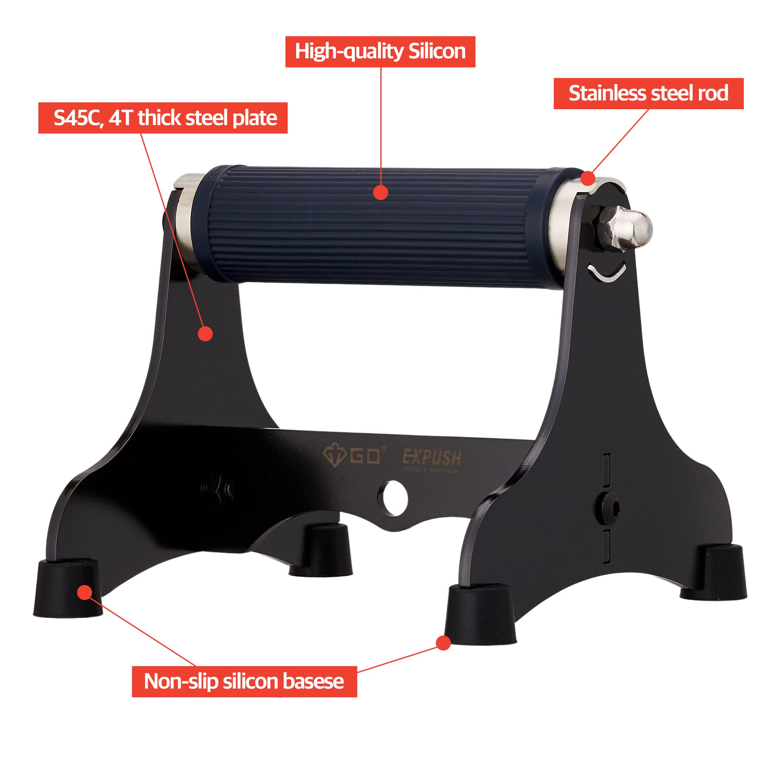 GD Expush Metal push up bars Non-Slip Push Up Bar Muscle Pushup Stands Non-slip silicon grip Essential Home Workout Equipment